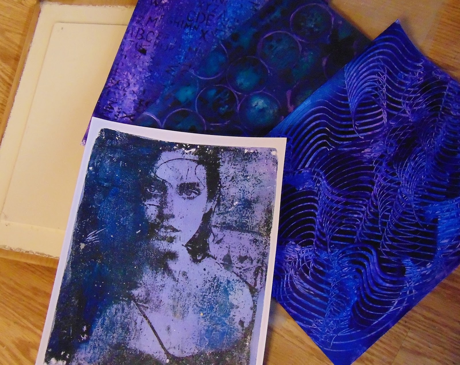 My Art Journal Gel Plate Transfer Image Technique