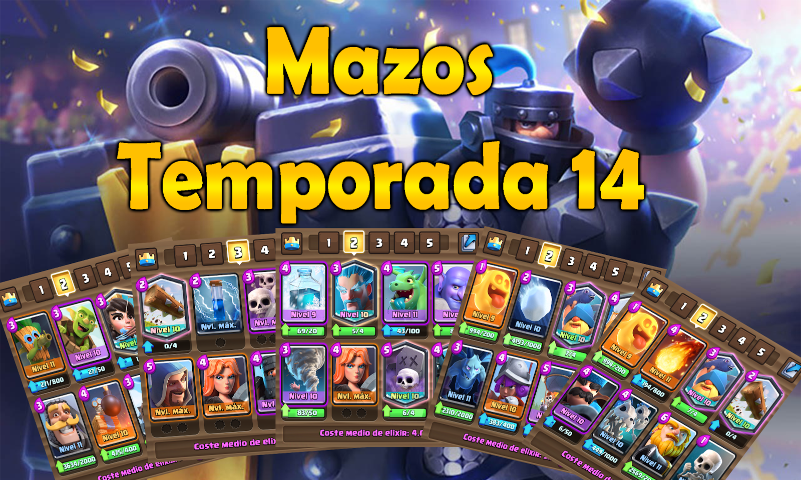 Mejores 5 mazos Clash Royale Temporada 14 👑 Geek