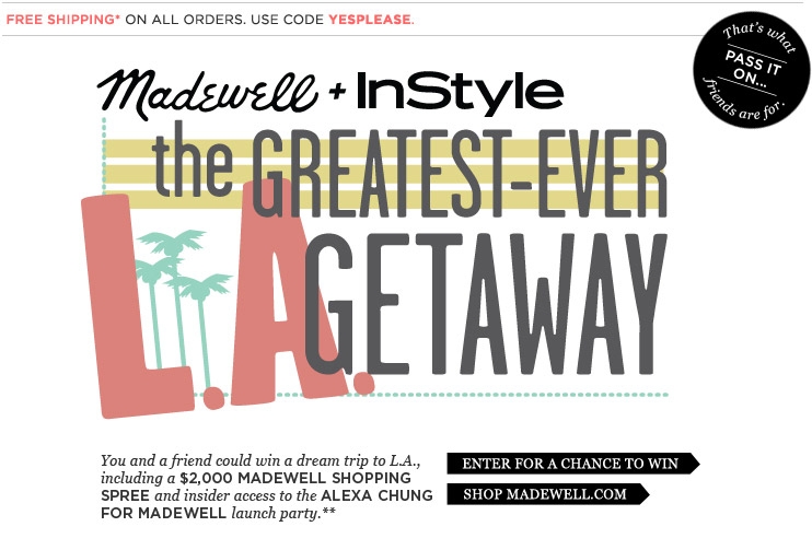 J.Crew Aficionada Win a 2,000 Madewell Shopping Spree...