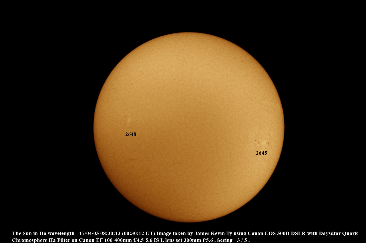TV101 BLOG PAGE Testing Daystar Quark Chromosphere Ha Filter with