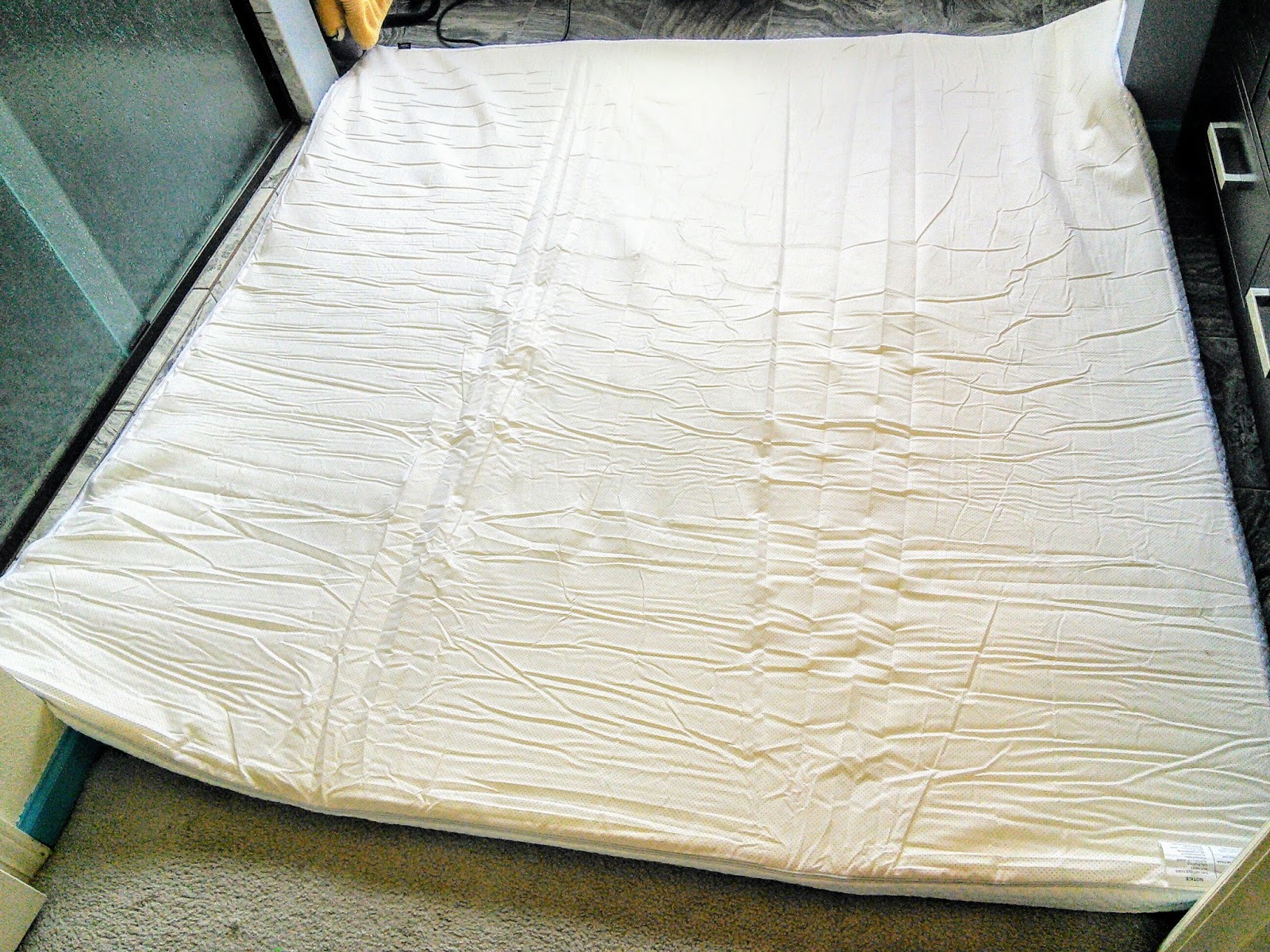 Check out my video of me opening up the memory foam mattress topper.