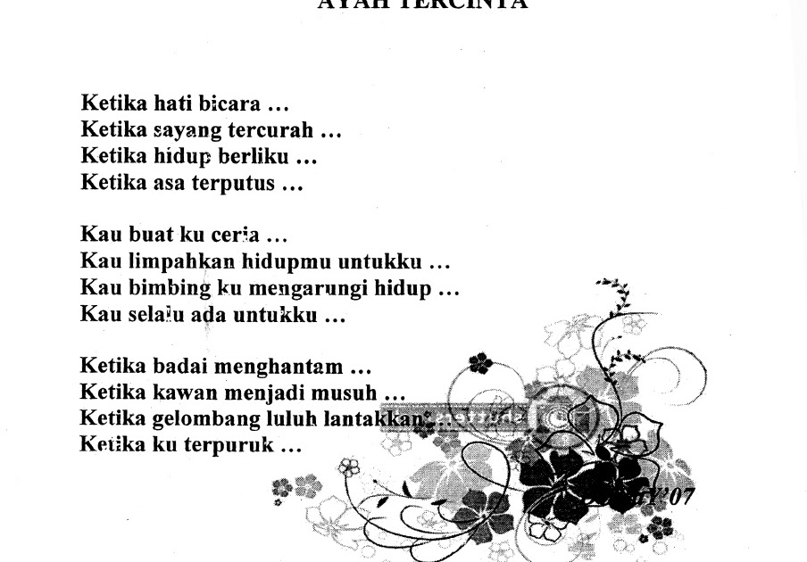Puisi Untuk Ayah Yang Sedang Sakit - KT Puisi