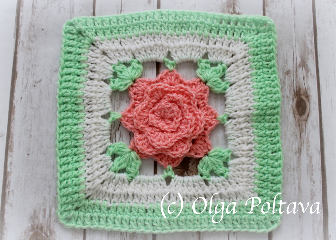 Lacy Crochet Crochet Rose Granny Square Afghan, Baby Blanket, My Free
