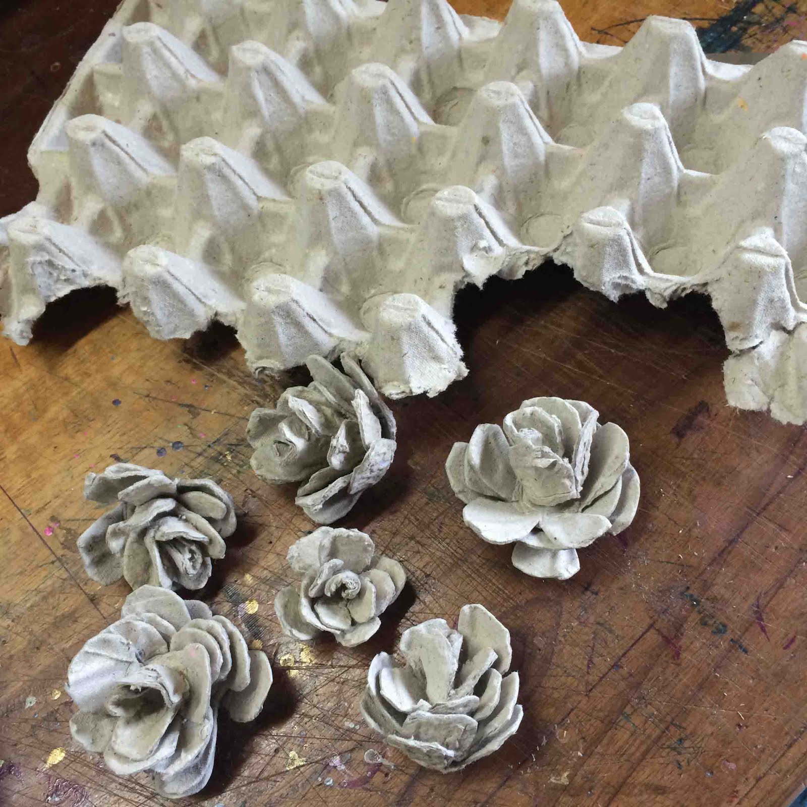 DIY Egg Carton Rose