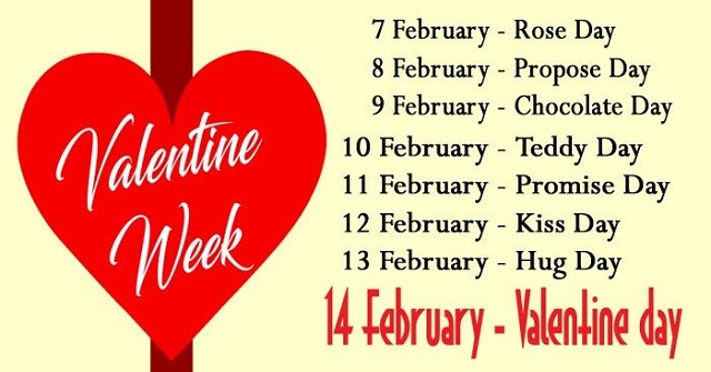 Valentine week days Valentine Week List 2017 Days Names With Dates to Celebrate with Your