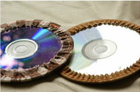 картинка подставка под горячее из CD-диска