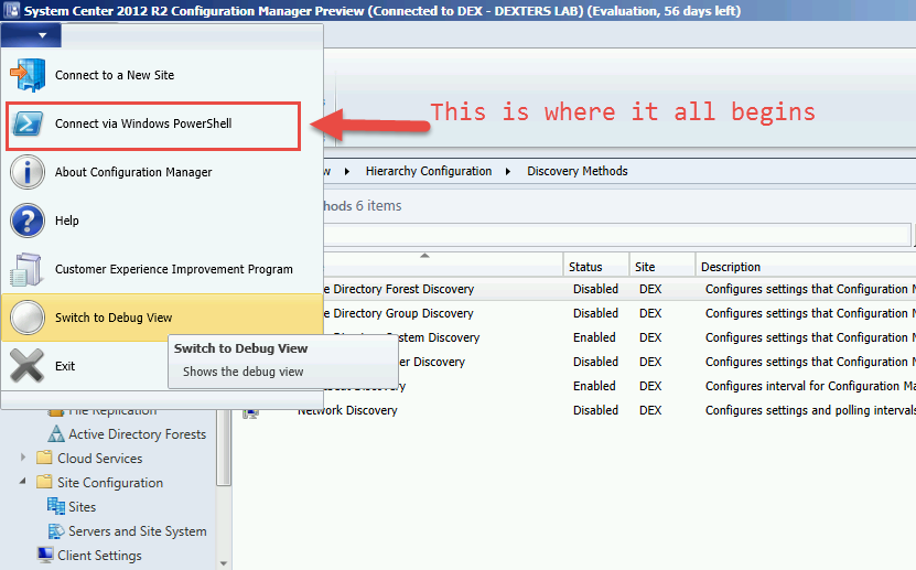 Dexterposhs Blog Powershell Sccm 2012 Get Started With Cm Cmdlets
