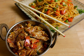 Blessings From My Kitchen: Chili Chicken and Spicy Vegetable Noodles
