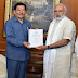 Deligation led by Pawan Chamling met PM Narendra Modi