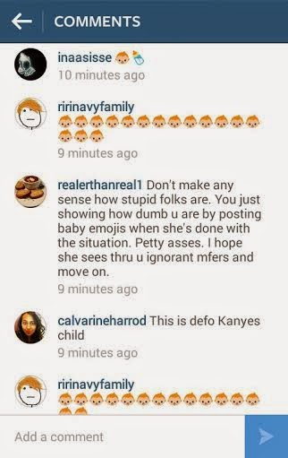 2 Internet trolls flood Karrueche's instagram with baby Emojis...