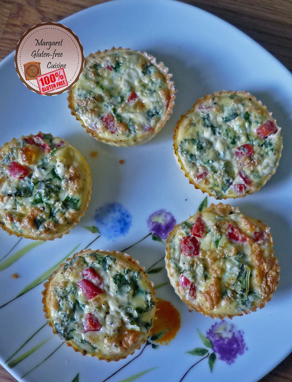 Kuchnia Bezglutenowa Margaret Jajeczne muffinki z jarmużem, papryką i serem feta. Egg muffin