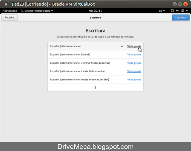 DriveMeca instalando Linux Fedora Workstation 23 paso a paso