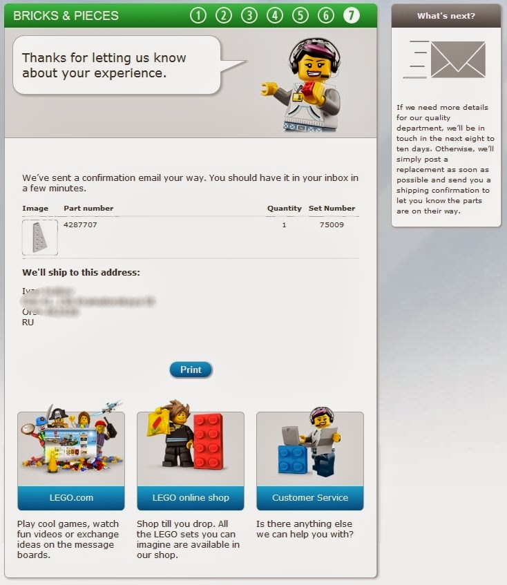 Обзоры, LEGO, Обзоры LEGO Customer service