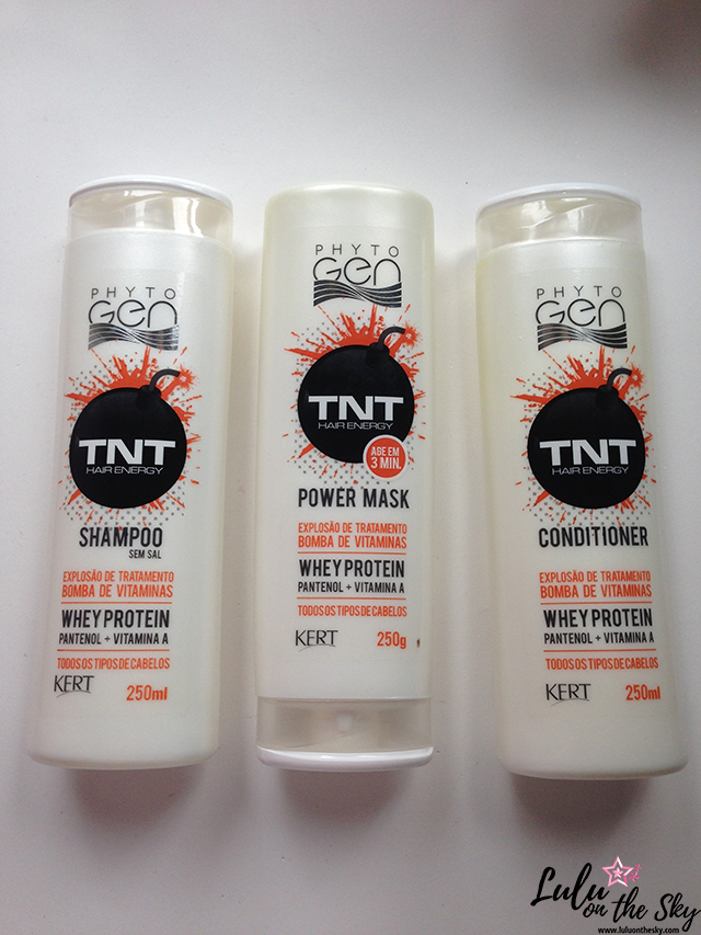 Kit Phytogen TNT Hair Energy Kert: shampoo, máscara e condicionador.