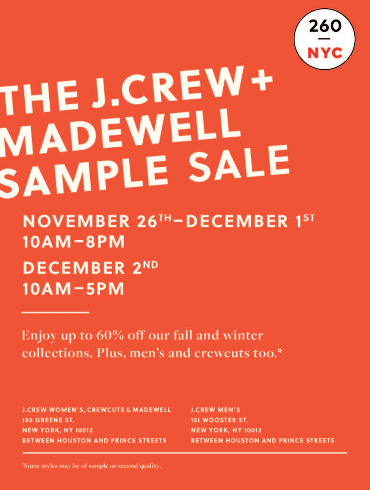 madewell sample sale 2018