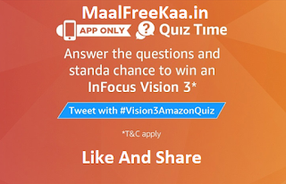 Amazon App Quiz Time Answer & Win InFocus Vision 3 Smartphone