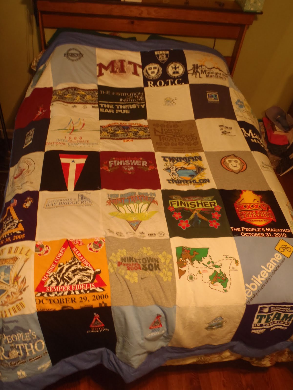 Training With Your Jogging Stroller: Race t-shirt Quilt