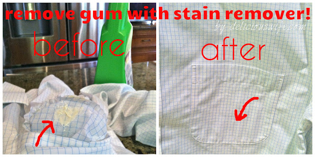 delicious wife: how to remove gum from clothing (aka husband's ...