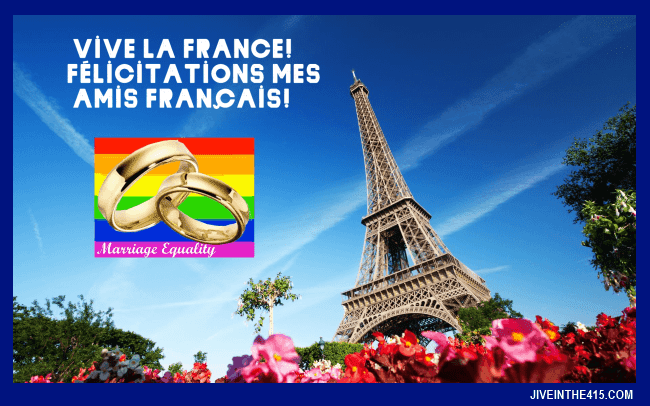Gay Marriage Update - France approves gay marriage - the Eiffel Tower in spring, in Paris France. 