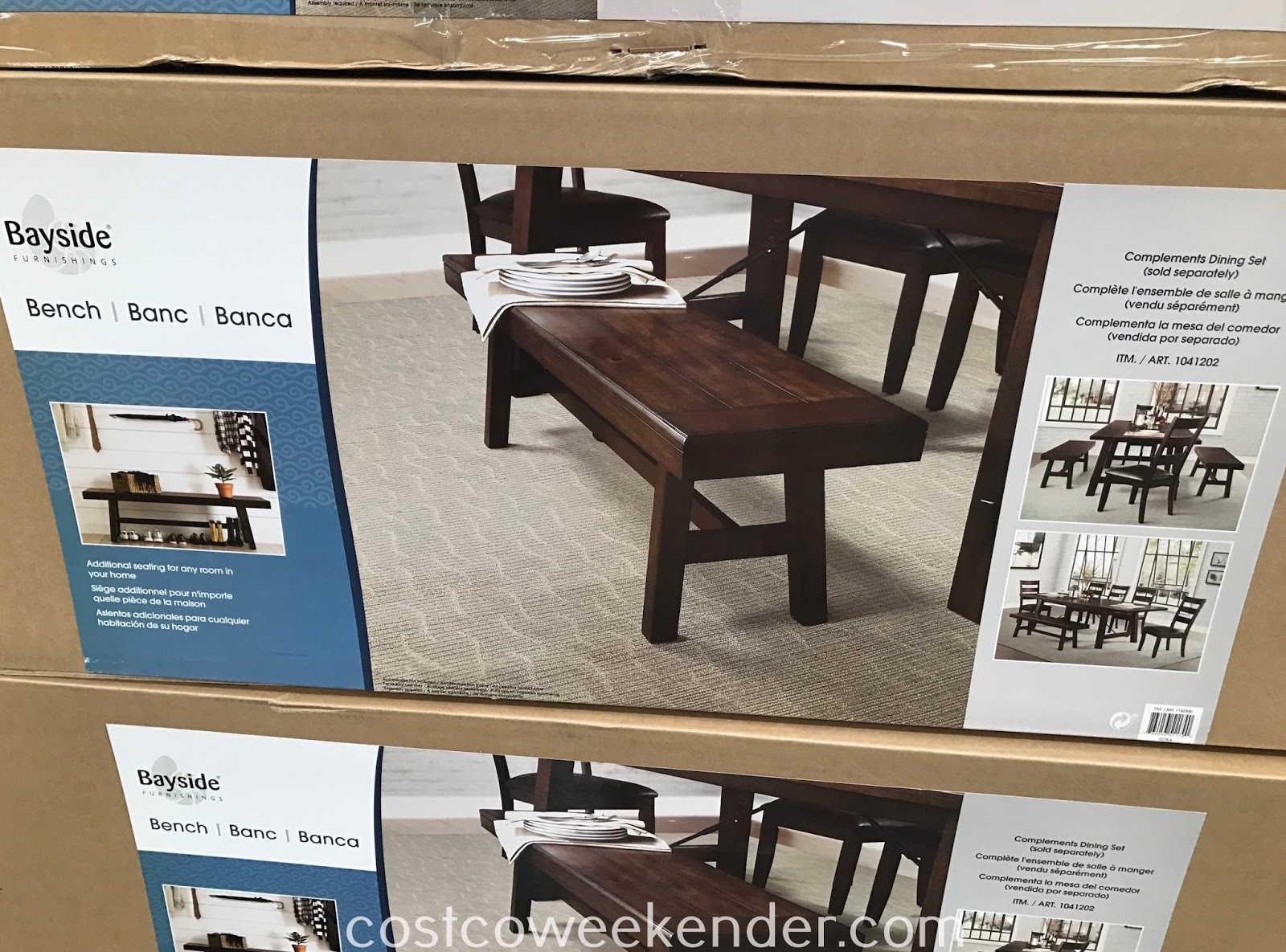 Bayside Furnishings Bench Costco Weekender
