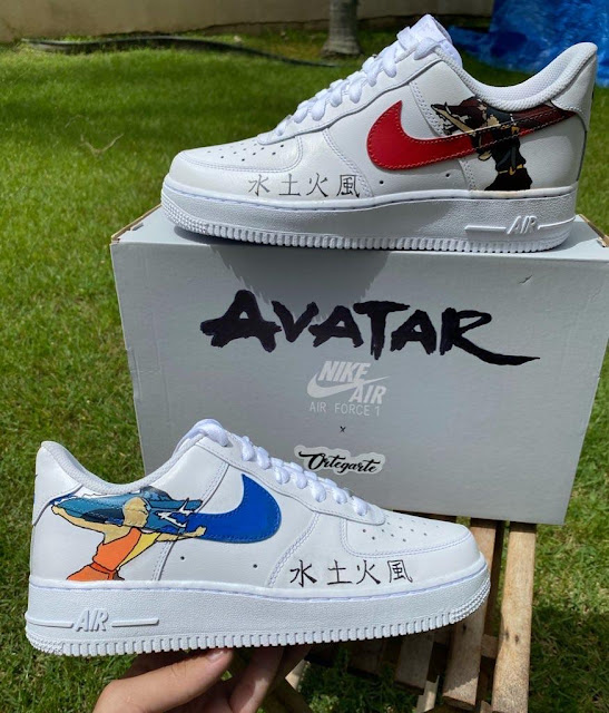 NickALive!: Fan Unveils Custom 'Avatar: The Last Airbender' Nike Sneakers