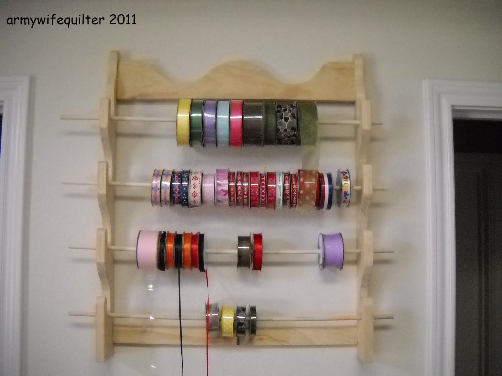 Army Wife Quilter A ribbon rack for me