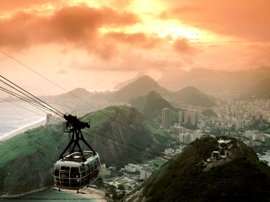 Rio De Janeiro Sugarloaf Mountain Brazil Sunset