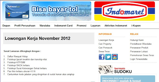 Contoh Surat Lamaran Kerja Di Indomaret Dan Alfamart