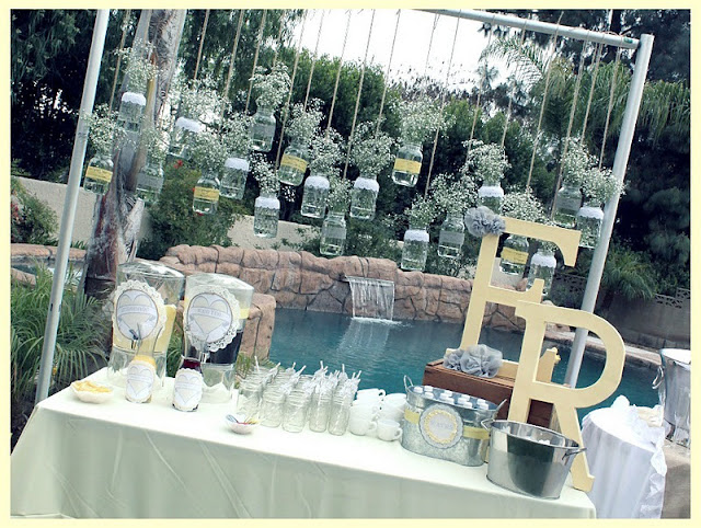 Kara s Party Ideas Vintage Grey   Yellow Bridal Shower  - 40