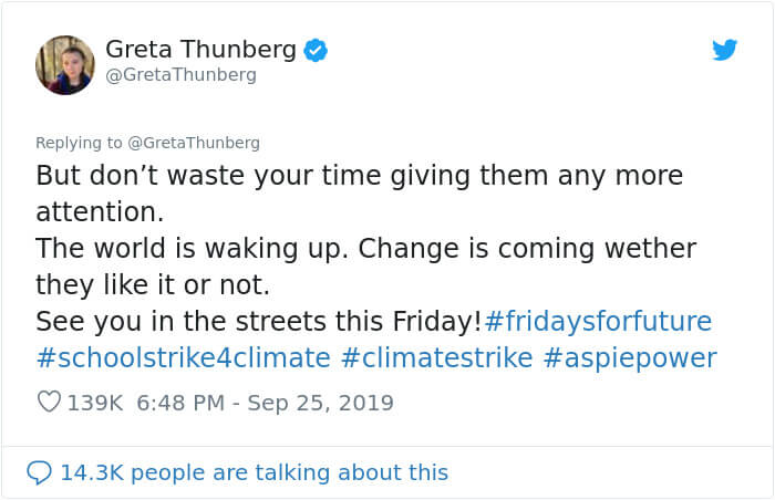Teenager Activist Greta Thunberg Responds To Her Critics In A Thought-Provoking Twitter Thread