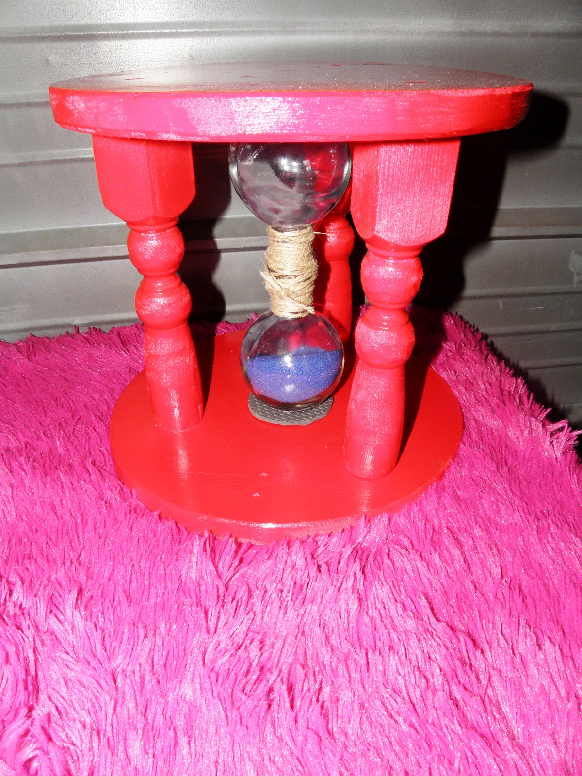 Bianca's Creations DIY "Time Out" Stool with Hourglass