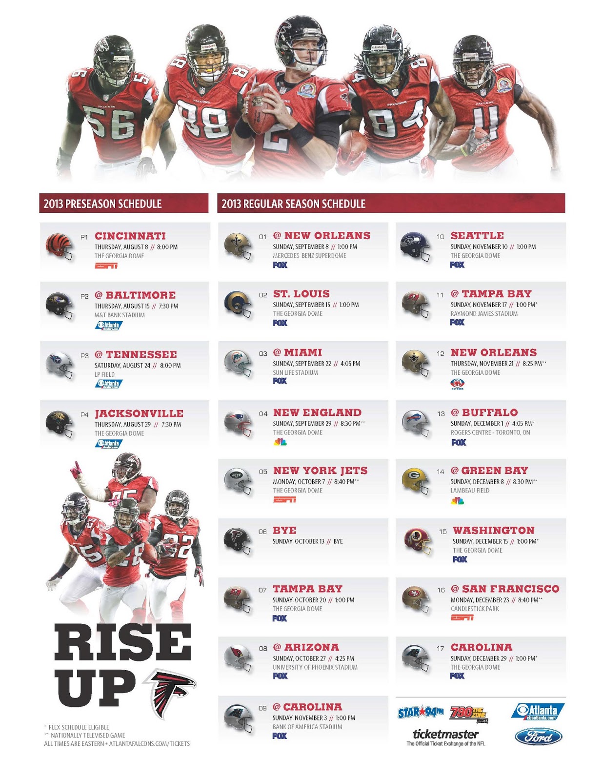 The 2013 Atlanta Falcons Schedule #RiseUp - Planet of the Sanquon
