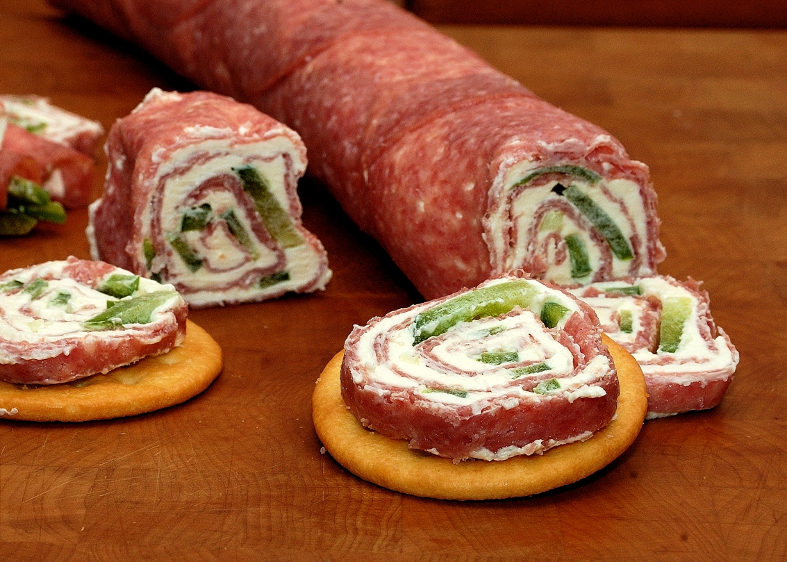 PiX FiZ: Salami and Cream Cheese Roll-ups