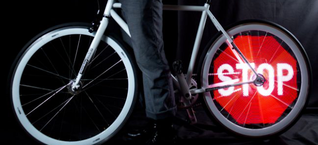 Ρόδες με οθόνες LED προστατεύουν τον ποδηλάτη από απρόσεκτους οδηγούς [εικόνες] 