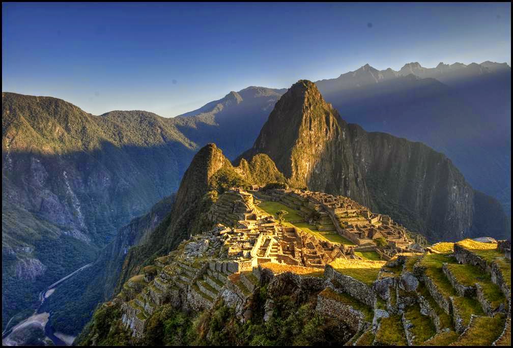 Inca ruins at Machu Picchu, UNESCO World Heritage Site 