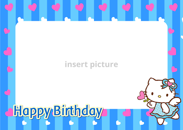 Hello Kitty Stripe Heart PNG Frame - Printable PNG Frames | Cartoon ...