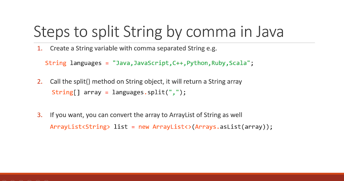 Java67: How To Split String By Comma In Java - Example Tutorial