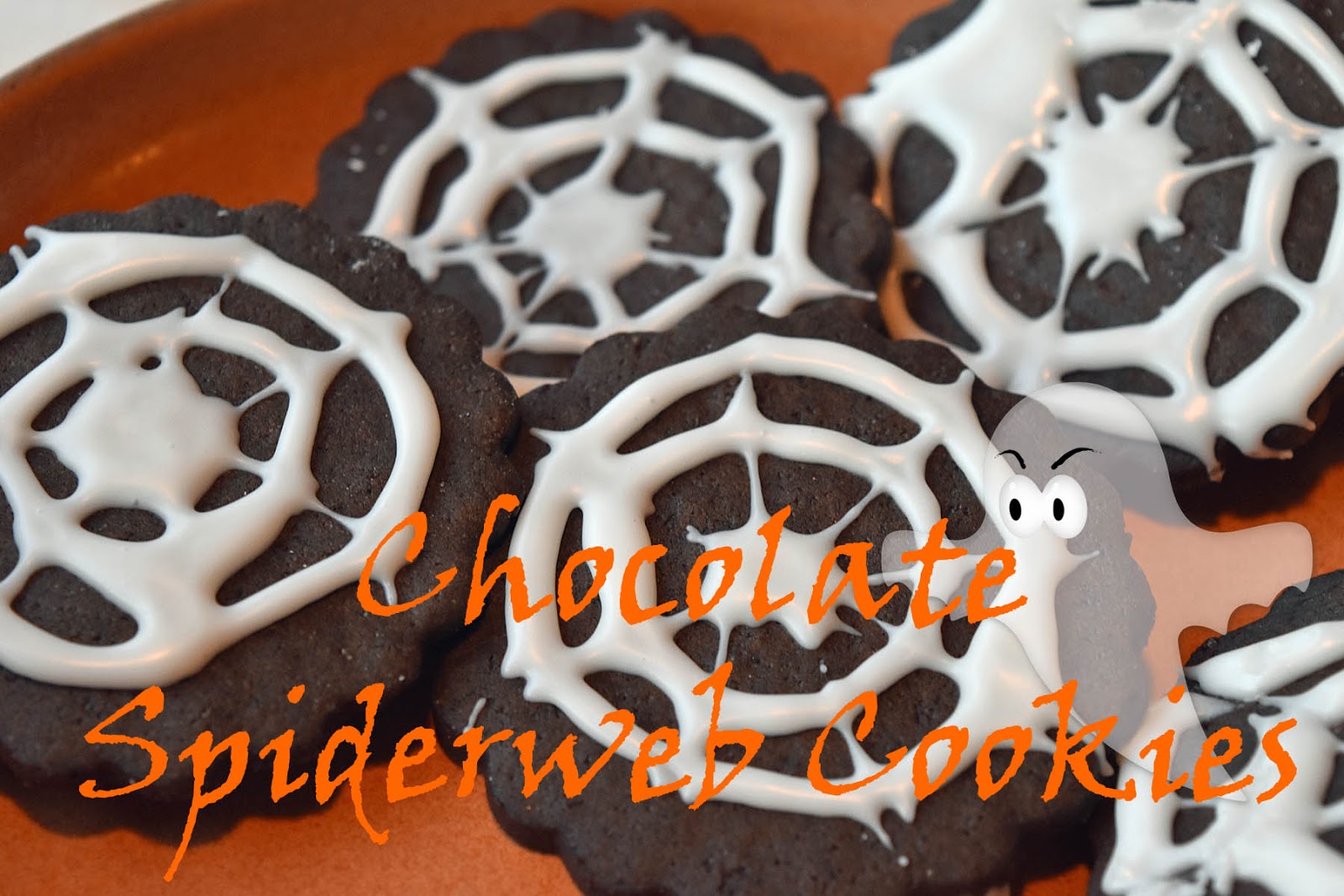 Chocolate Spiderweb Cookies