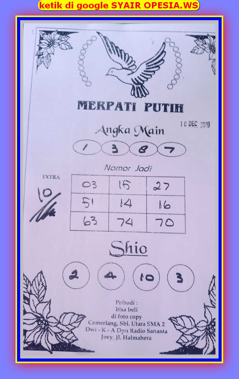 1 New Message Kode Syair Hongkong 10 Desember 2019 Forum Syair Togel Hongkong Singapura Sydney