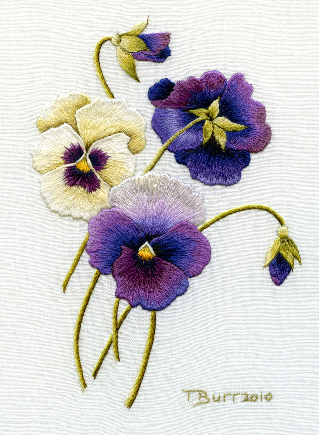 Needle painting embroideryflowers  joy design studio Needle painting embroideryflowers  joy design studio