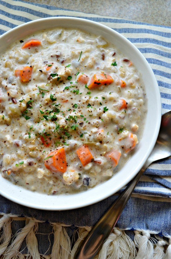 Cream of Chicken with Wild Rice Soup from Katie's Cucina