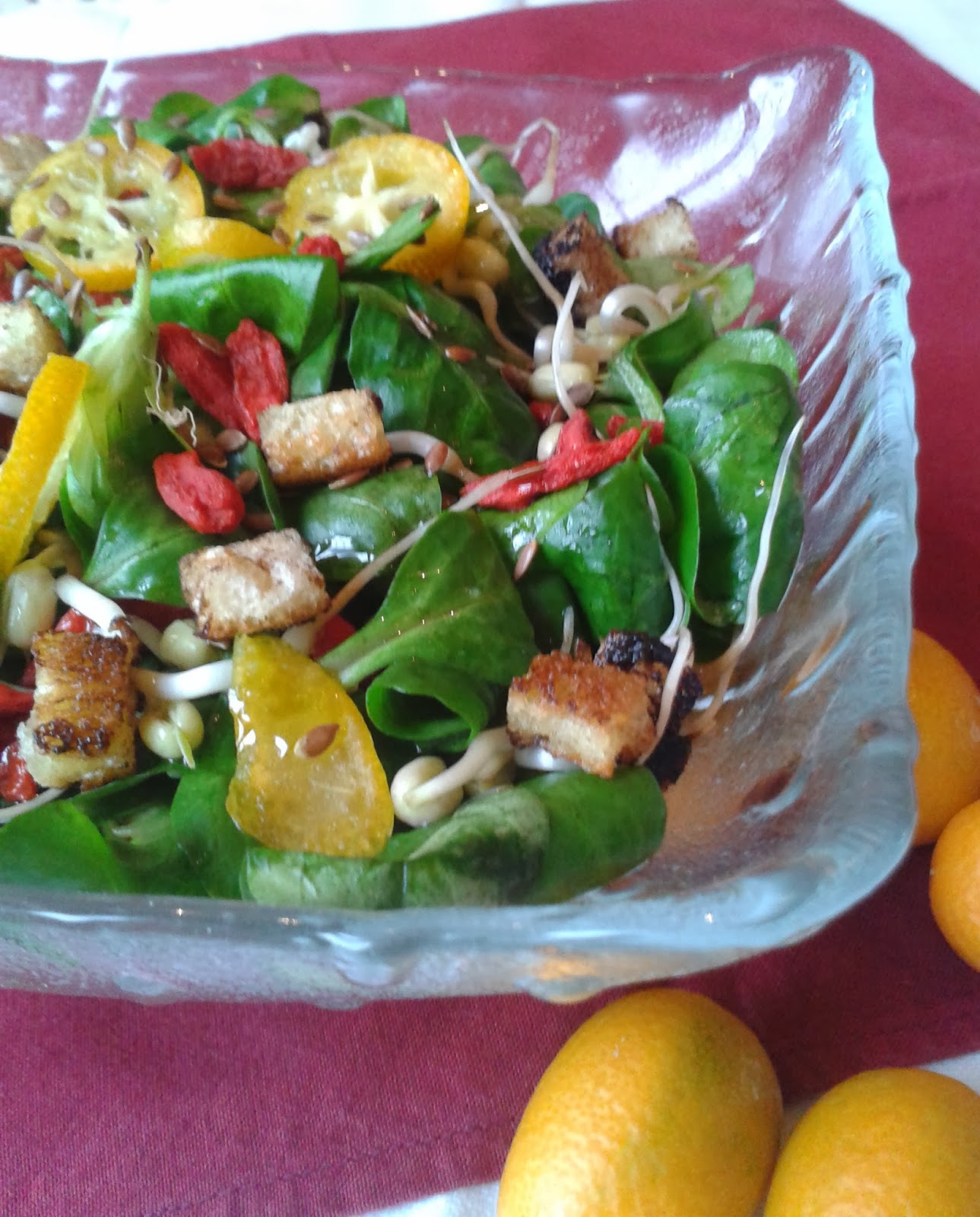 insalata salutista con mandarini cinesi