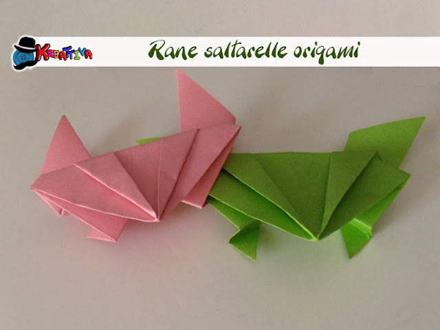 rana origami che salta rana origami che salta