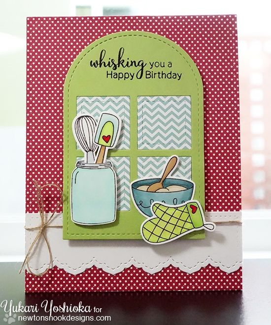 Whisking you a Happy Birthday card by Yukari Yoshioka | Made from Scratch Stamp set  & Dies by Newton's Nook Designs #newtonsnook