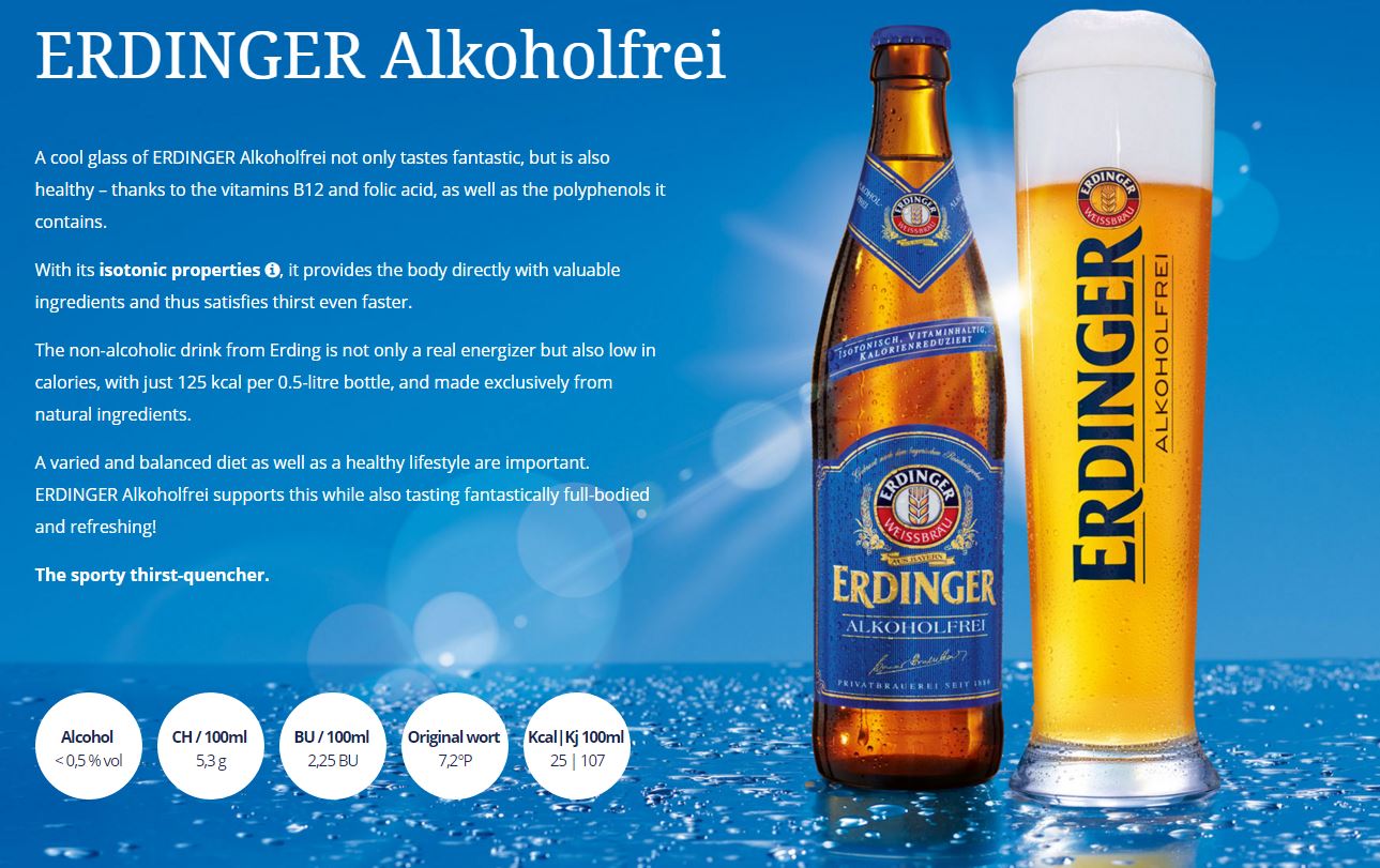 Review Erdinger Weissbier Alkoholfrei The Sports Drink!