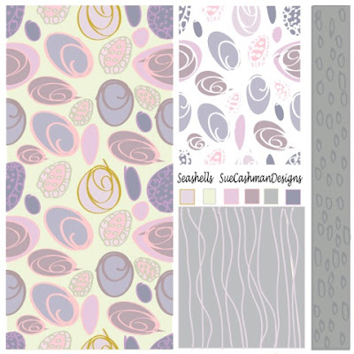 Sue+Cashman+ +Seashells Collection+(1) Pattern course showcase part 4 - Module 3 (April 2012 class)