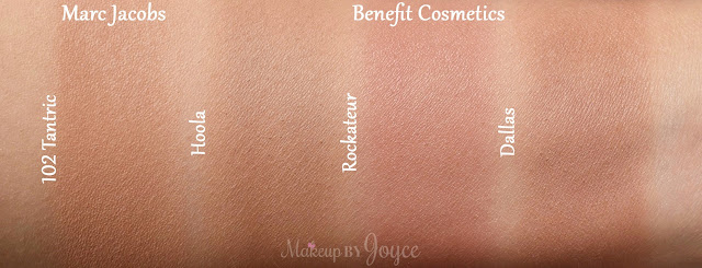 Marc Jacobs O!Mega Bronze Perfect Tan Powder Bronzer 102 Tantric Benefit Hoola Swatches