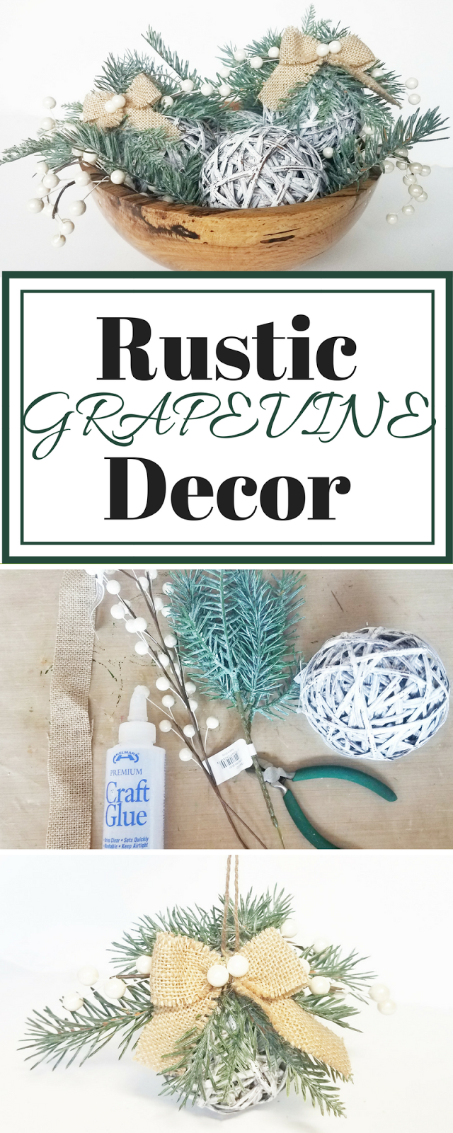 Erin Reed Makes How to Make Rustic Grapevine Ball Ornaments & Home Decor