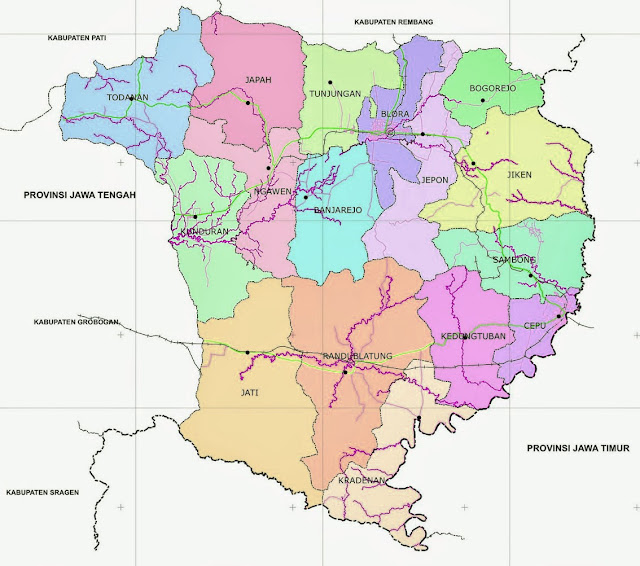 Gambar Peta Atlas Kabupaten Blora